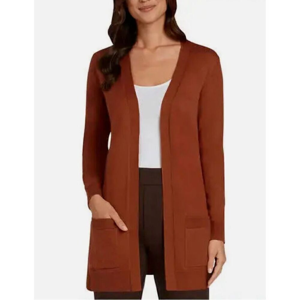 Matty M rust orange XXL cardigan new with tags
